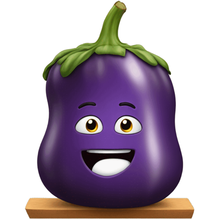 person riding a eggplant emoji