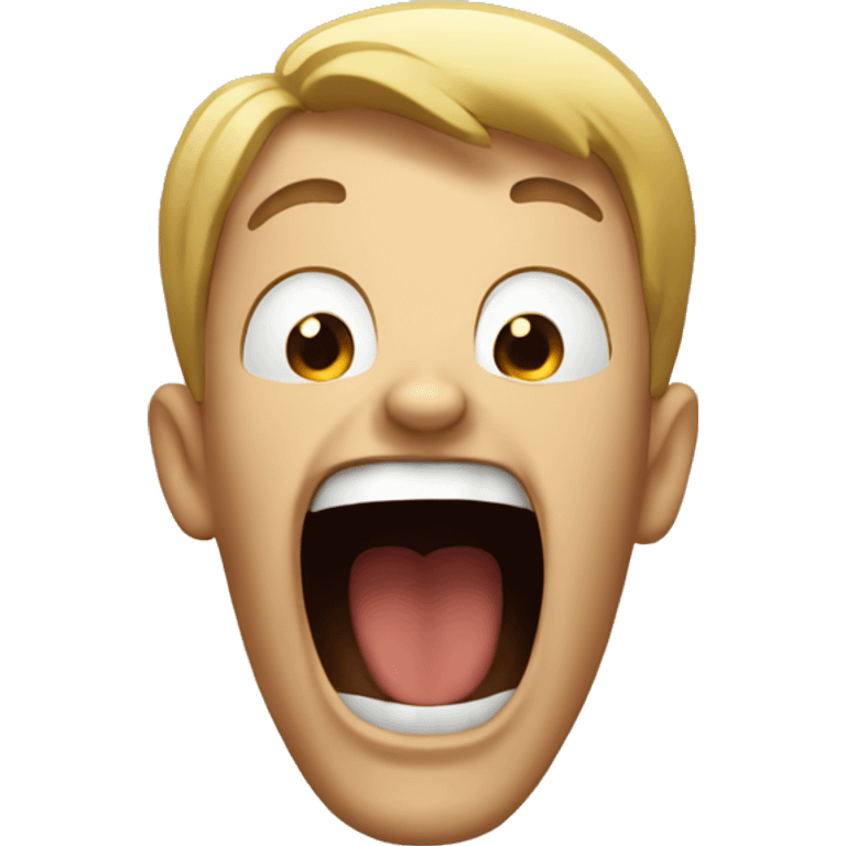 Guy screaming emoji