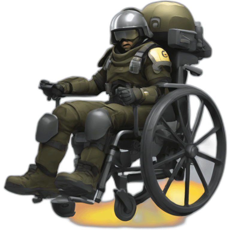 Helldivers 2 soldier in wheelchair emoji