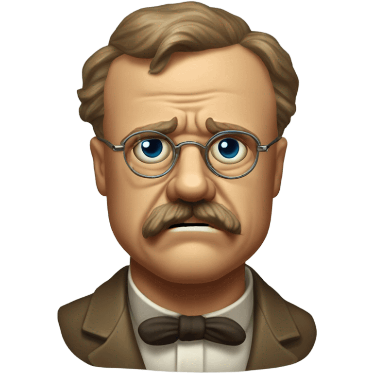 Theodore Roosevelt with rabies emoji