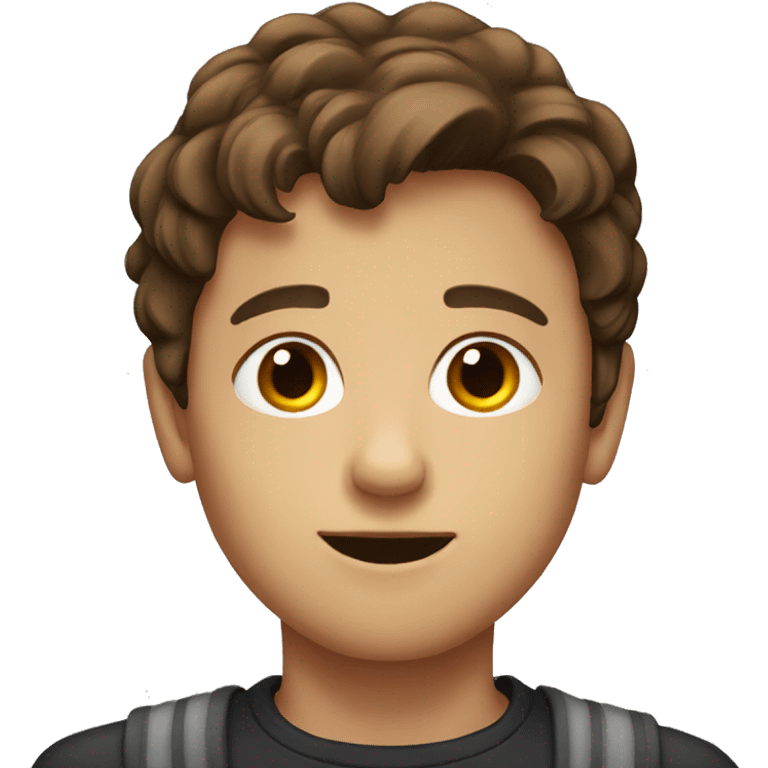 brown haired boy portrait emoji