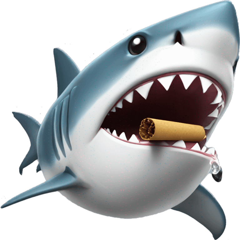 Shark smoking emoji