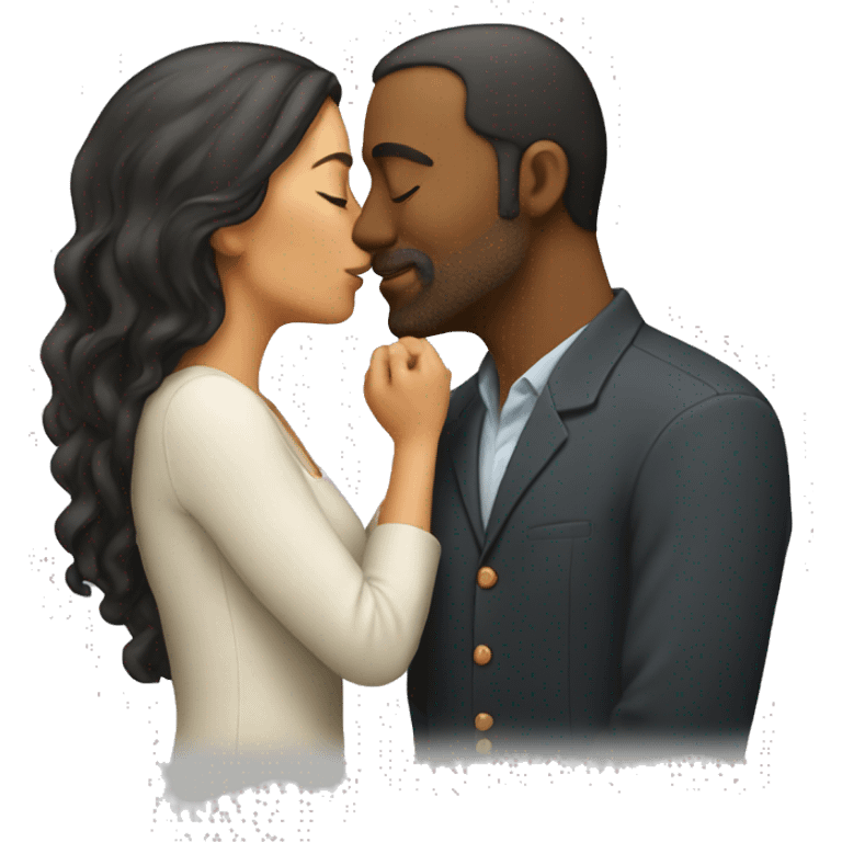 Man, who kiss his wife emoji