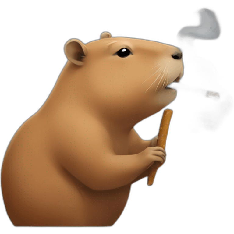 Capybara smoking emoji