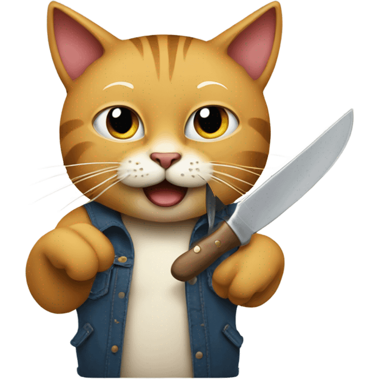 cat with knife emoji