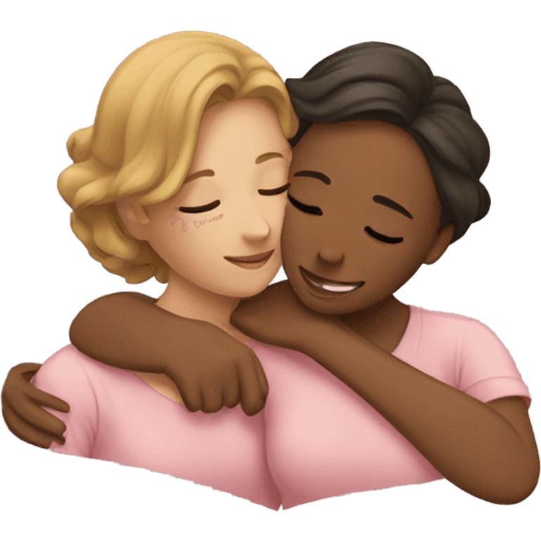 Two lesbians kissing emoji