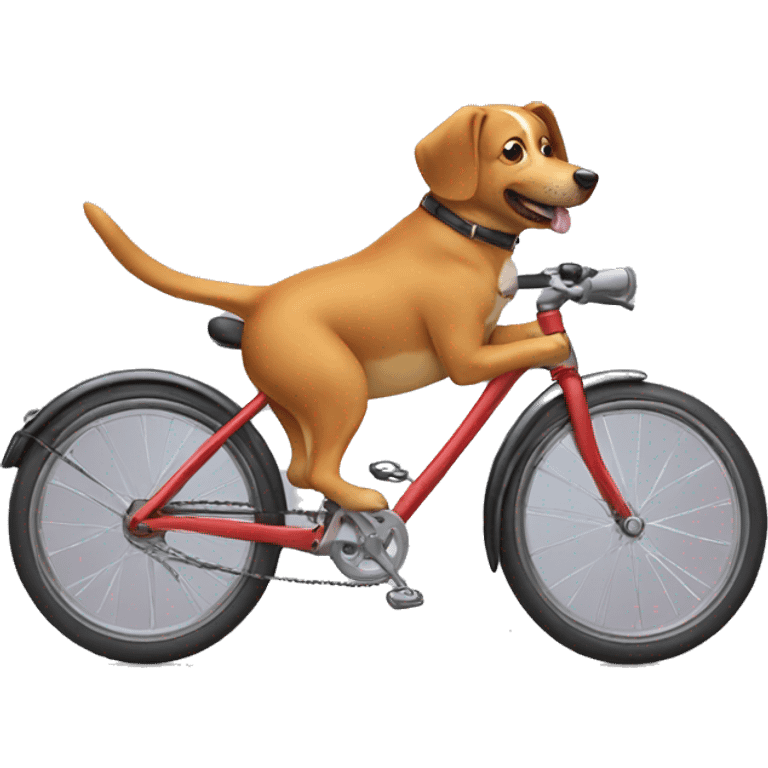 Dog on bike emoji