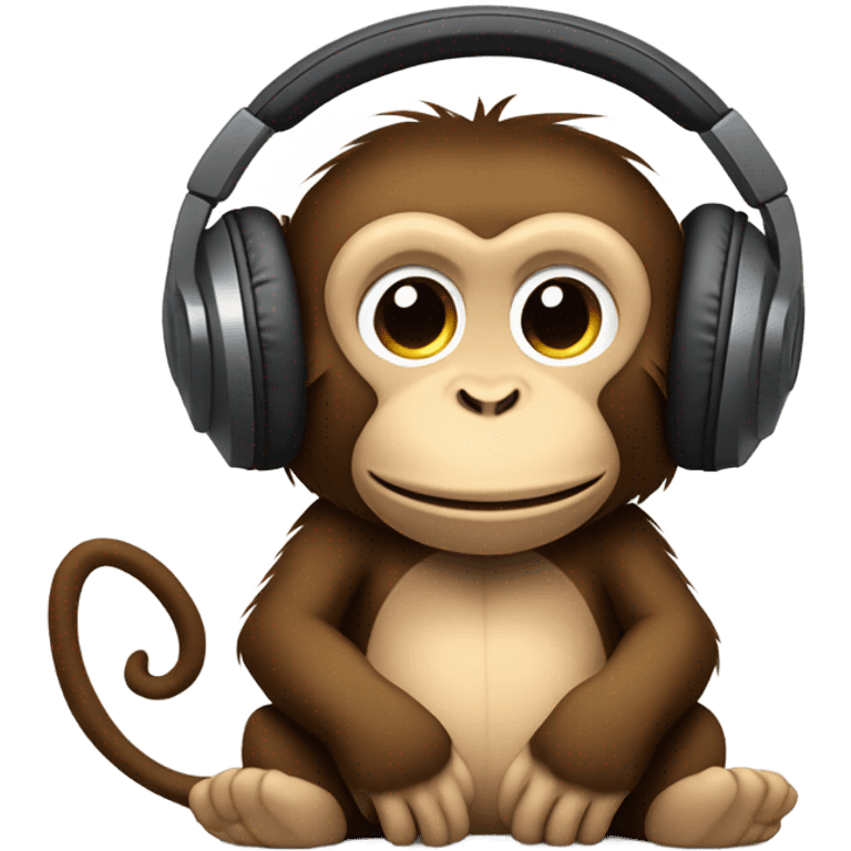 Monkey with headphones emoji