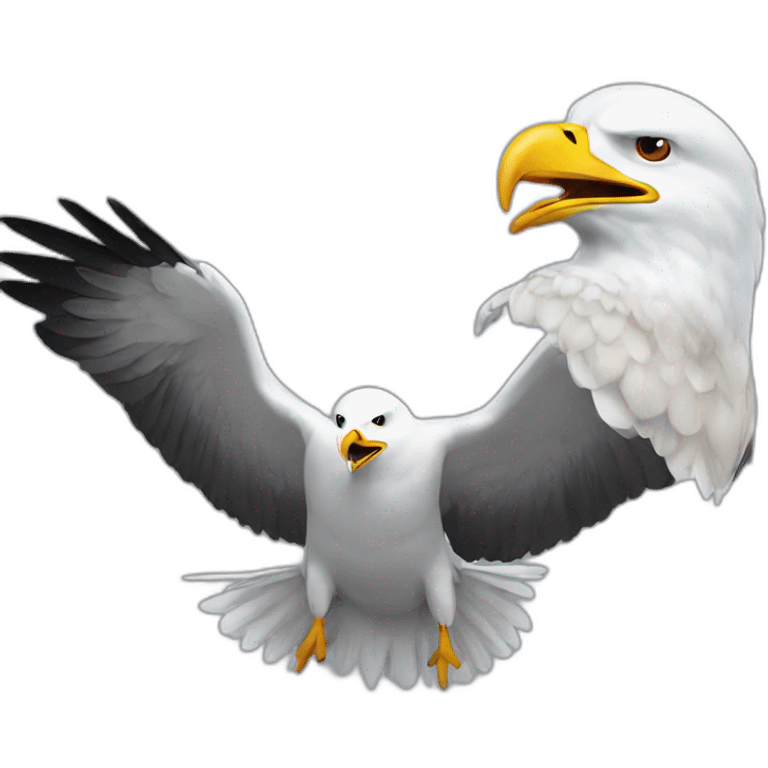 Gull and eagle emoji