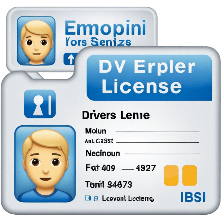 Drivers license emoji