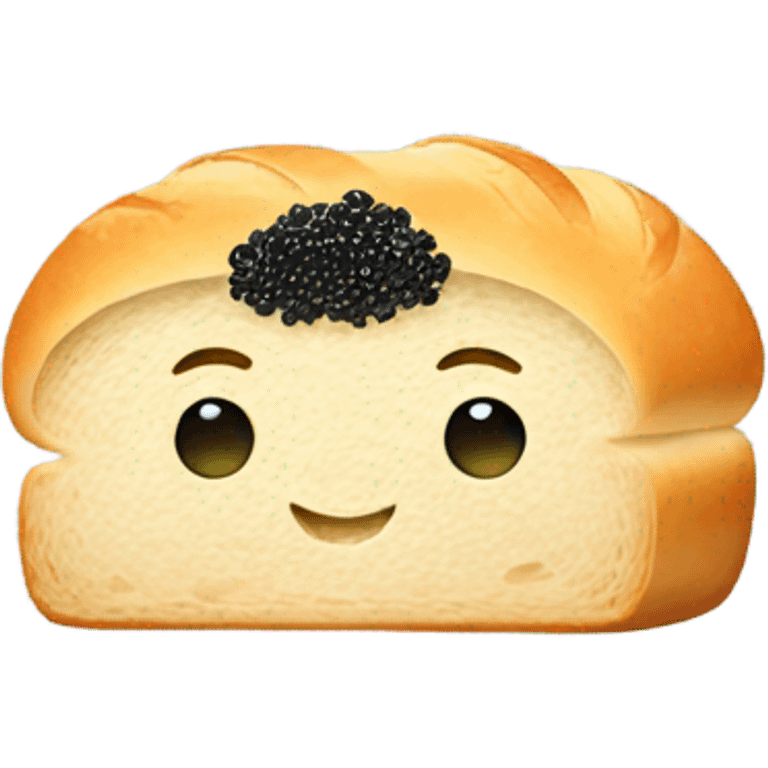 Bread with caviar emoji