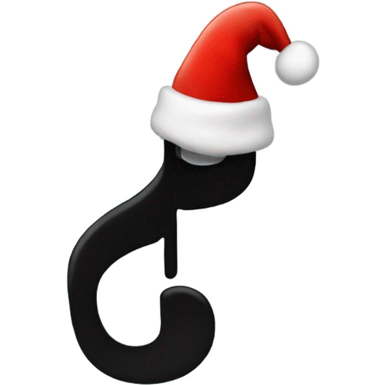 Music note with Santa hat emoji