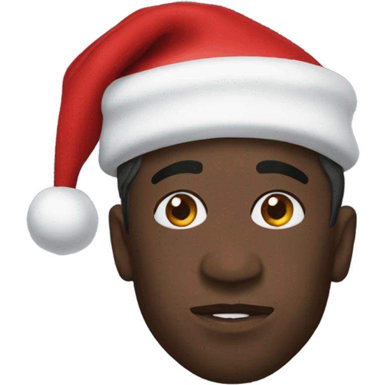 Travis Scott with a Santa hat emoji