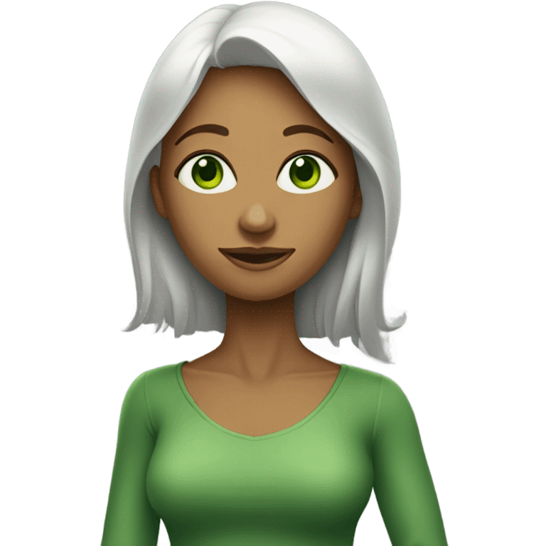 Green eyed human woman full body  emoji