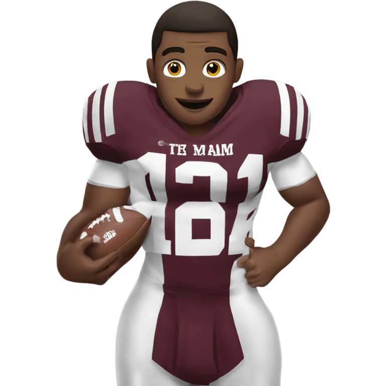 Texas a&m 12th man football player holding up a thumb emoji