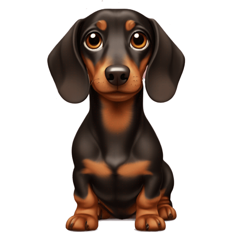 New year brown dachshund emoji