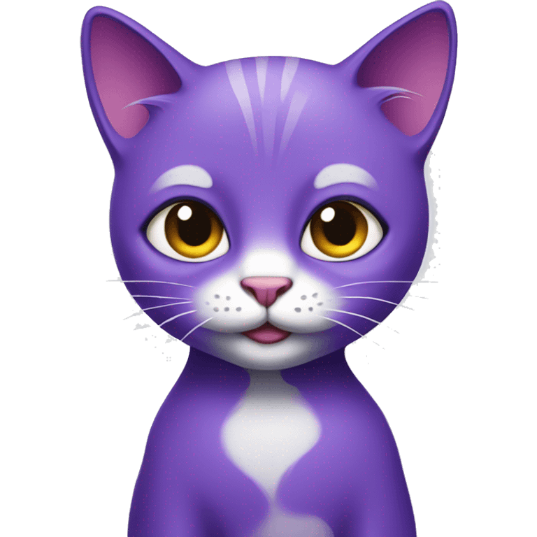 Cartoon purple purple cat emoji