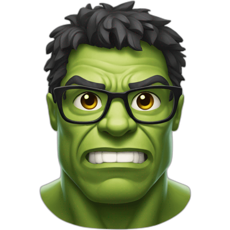 Hulk with glasses emoji