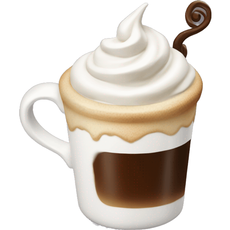 Coffee with whipped cream  emoji