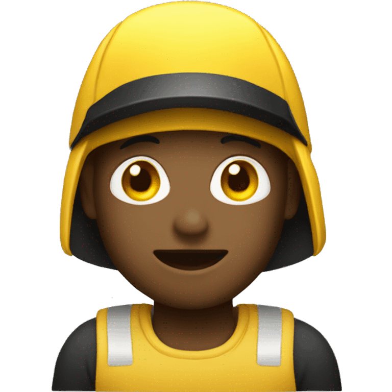 a classic yellow emoji with dark visor emoji