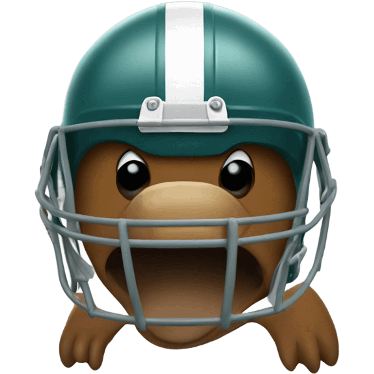 Platypus in a football helmet emoji