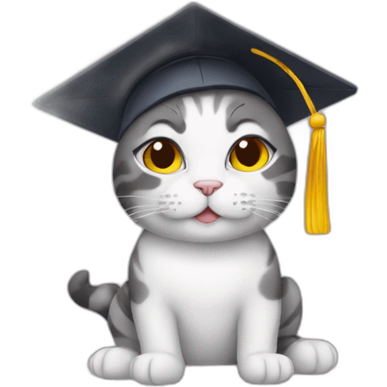 graduating cat emoji