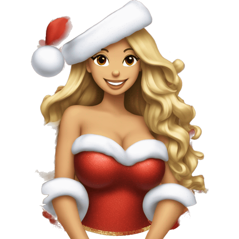 Mariah Carey 1994 Christmas album cover.  emoji