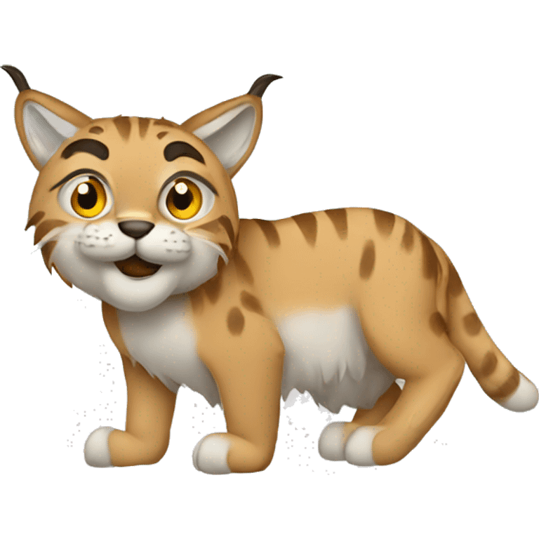 A lynx with a laptop emoji