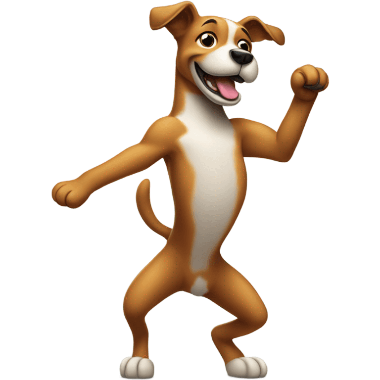 Dog dancing emoji