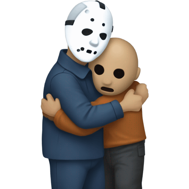 Michale meyers giving Jason vorhee a hug emoji