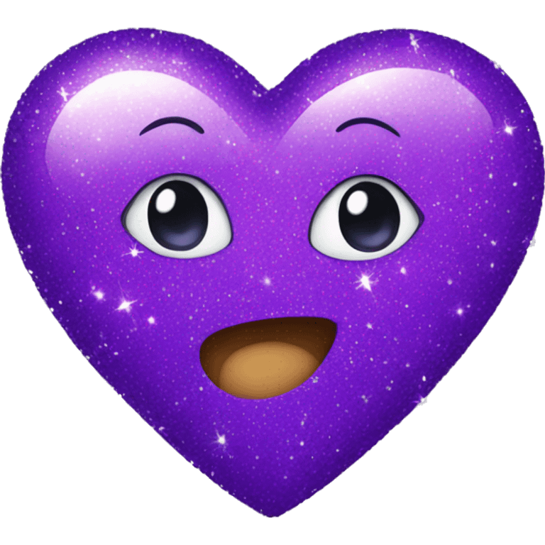 Purple sparkling heart emoji