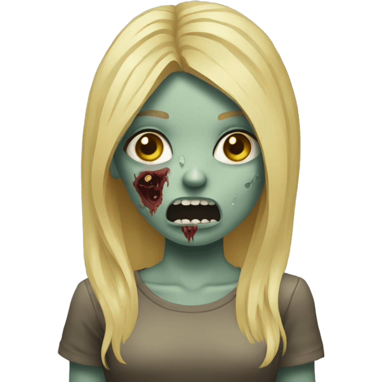 girl zombie with blonde hair emoji