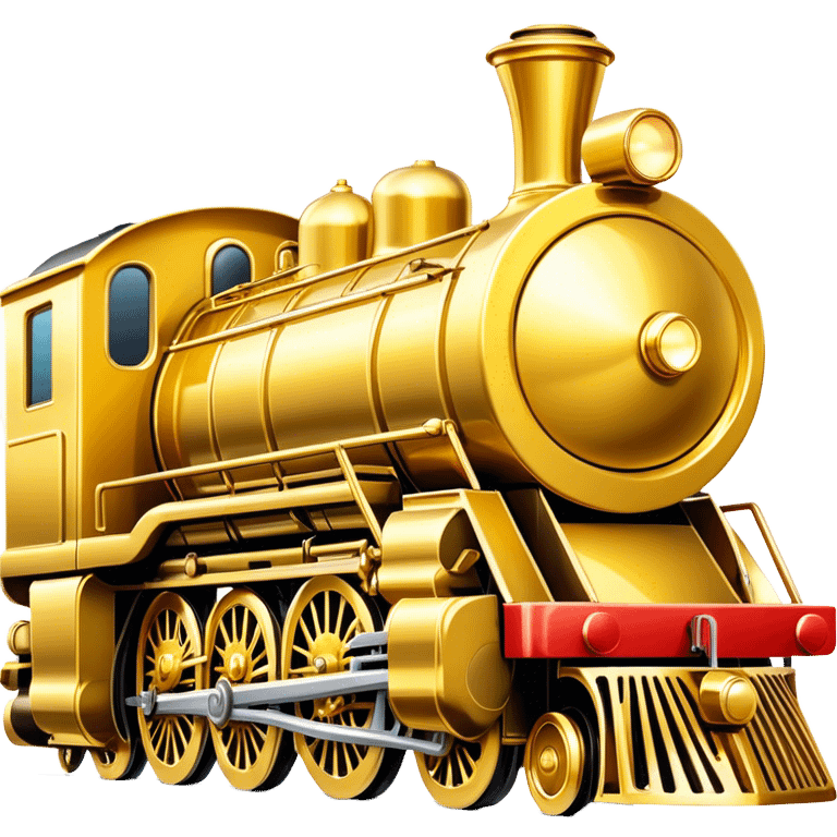 Golden locomotive emoji