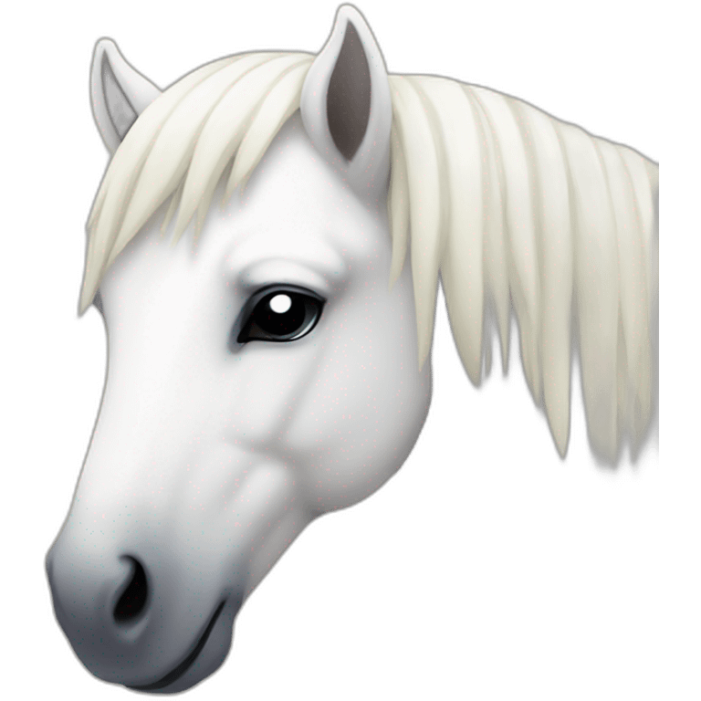 White pony sleep emoji