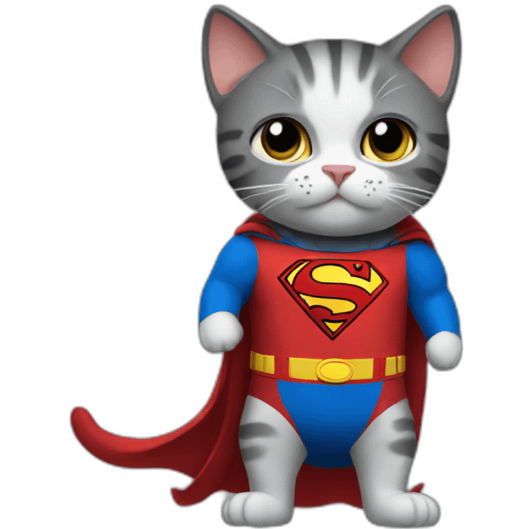 cat in a superman costume emoji