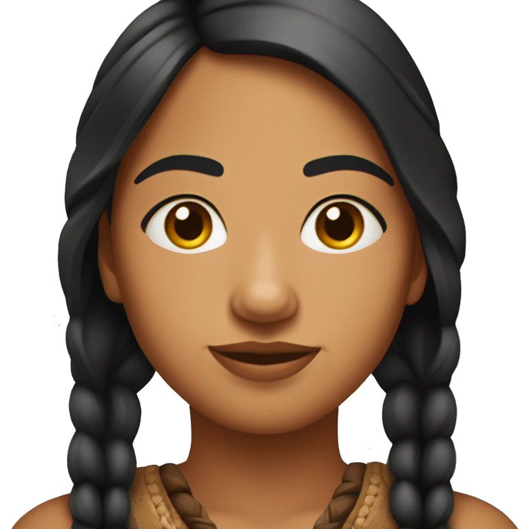 Mujer joven indígena de piel clara emoji