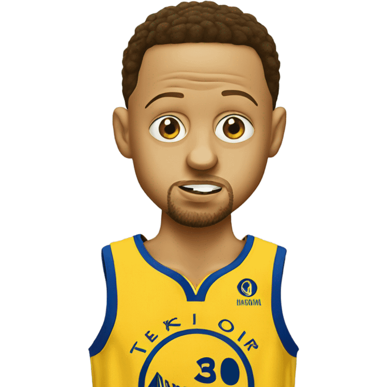 Stephen Curry with boogers coming out of his nose emoji