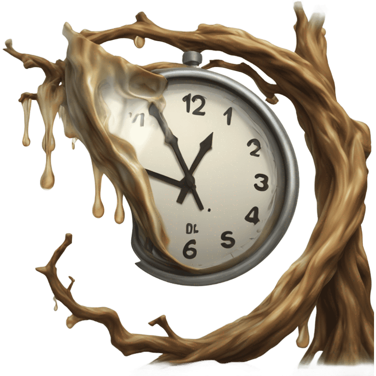 salvador dali melted clock emoji