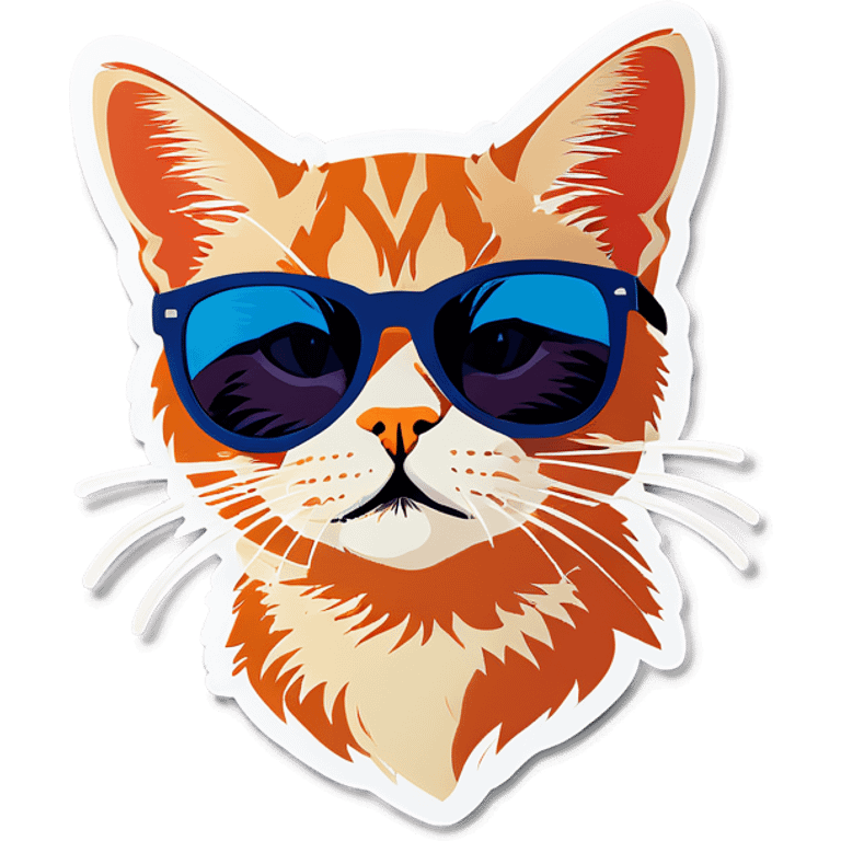 Cat with sunglasses emoji