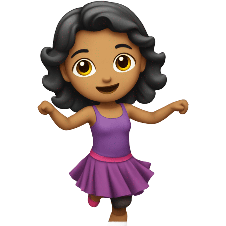 Una niña bailando, reggaetón emoji