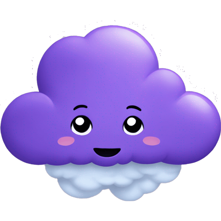 purple cloud with a face emoji