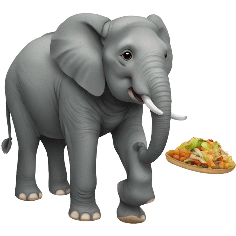 Elephant going eat emoji