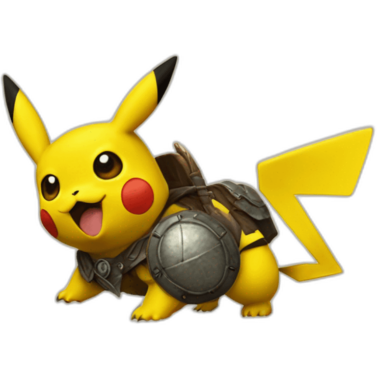 Pikachu with Skyrim helmet emoji