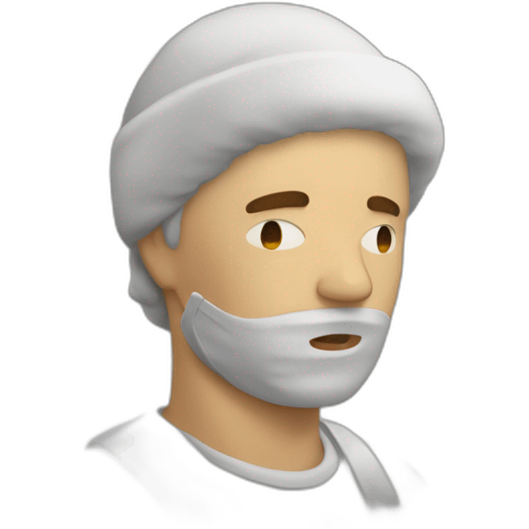 Homme qui pleure dans un bûcher emoji