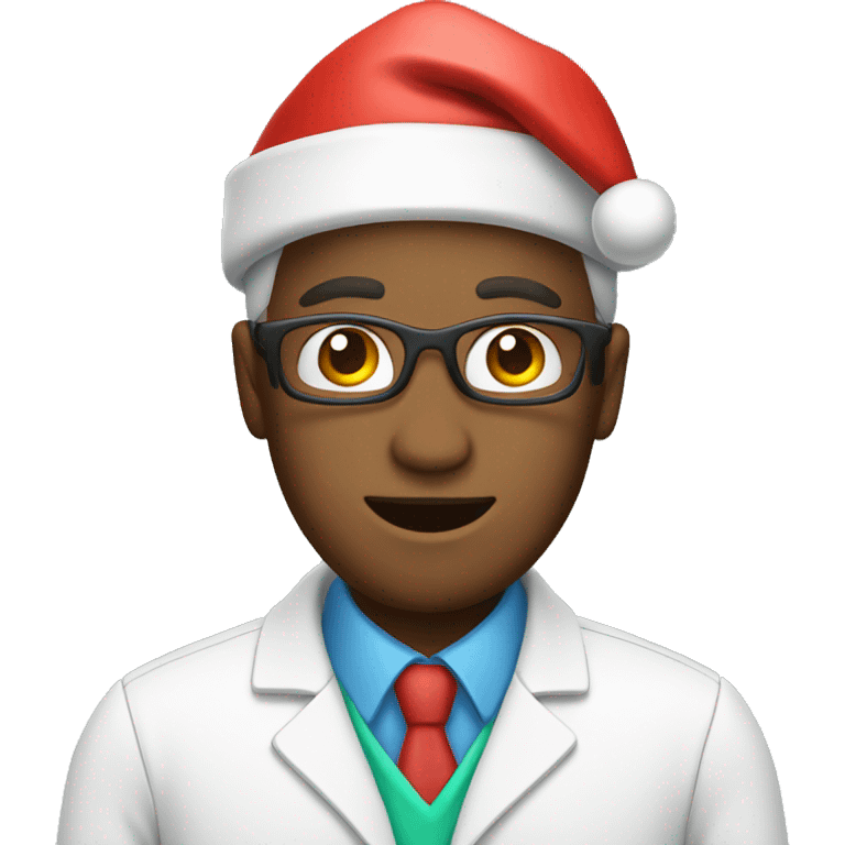 Pharmacist wearing Santa hat emoji