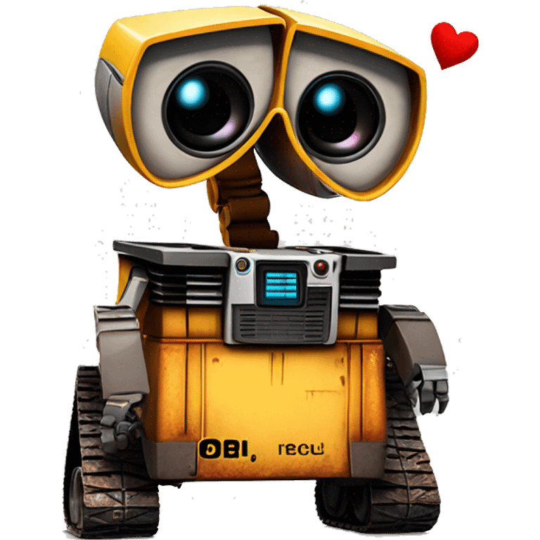 wall-e sosteniendo un corazón emoji