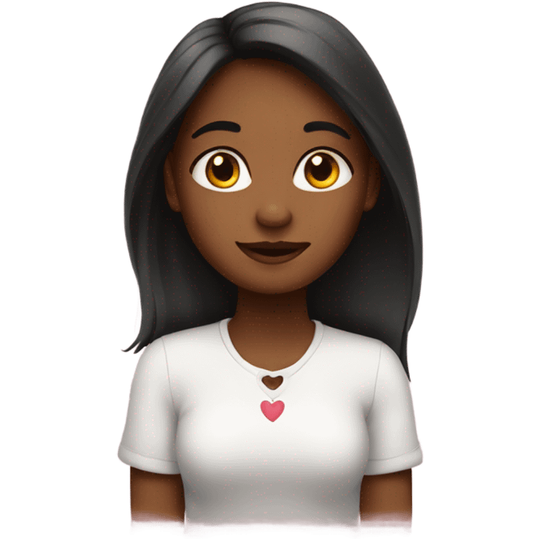 A girl in love emoji