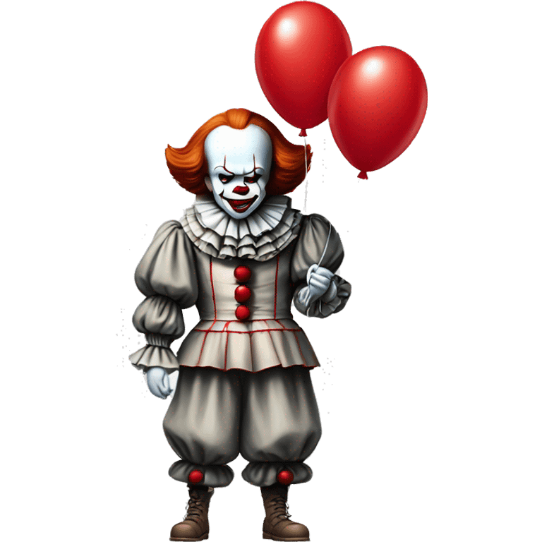 pennywise holding a red balloon emoji