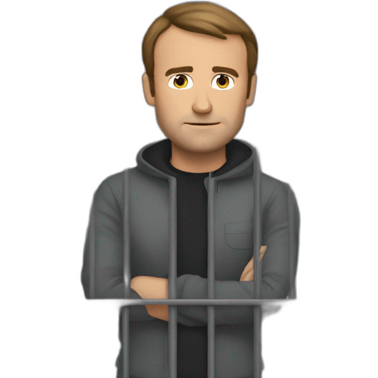 macron in jail emoji