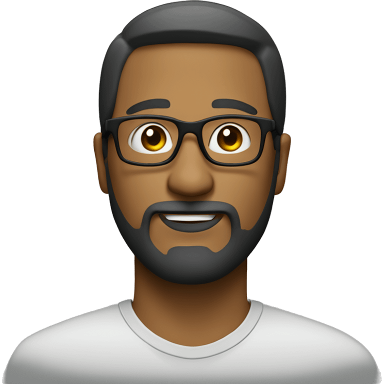 A smart man with goatee beard and specs  emoji